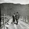 Grandma Luisa and Grandpa Tillius on the train trucks of Viaducto La Polvorilla,  about 4200 mts over sea level.  Grandpa built that bridge.